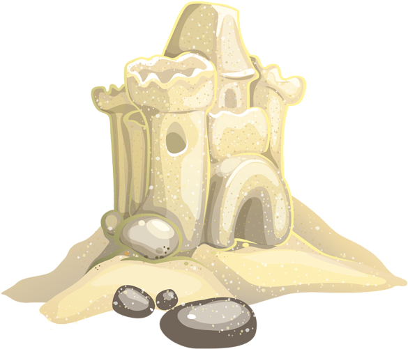 Sand Castle Png Clipart Image - Portable Network Graphics (600x526), Png Download