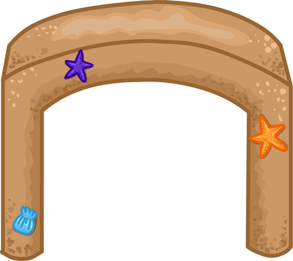 Sand Castle Arch - Club Penguin Sand Castle (1007x897), Png Download