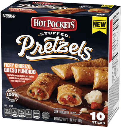 Stuffed Pretzel Fiery Chorizo Queso Fondido - Hot Pocket Stuffed Pretzel (516x516), Png Download