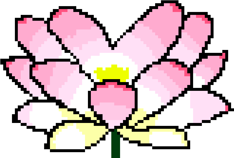 Water Lily - Pixel Art Water Lily (920x640), Png Download