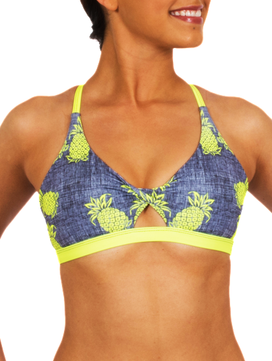 Pineapple Express Bikini Twist Top - Bikini (396x525), Png Download