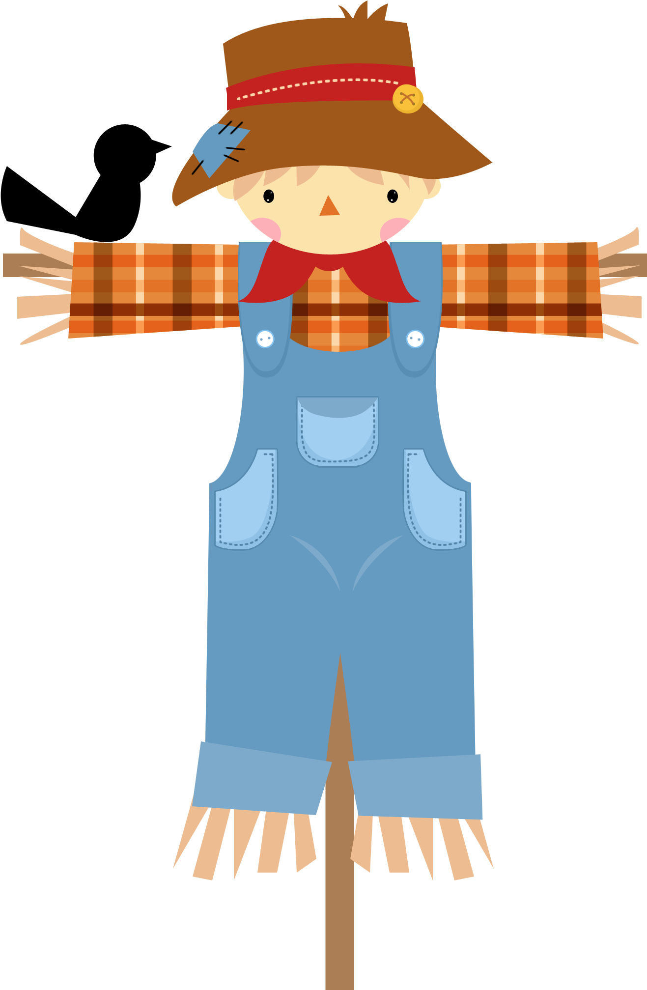 Protector Of The Field - Cartoon Scarecrow (1500x2100), Png Download