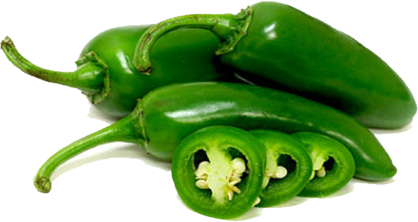 Free Green Pepper Png - Chile Jalapeno (600x375), Png Download