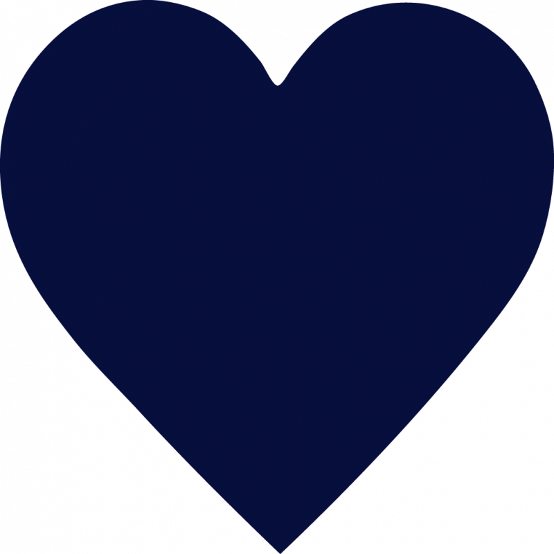 Navy Heart - Navy Blue Heart Png (800x800), Png Download
