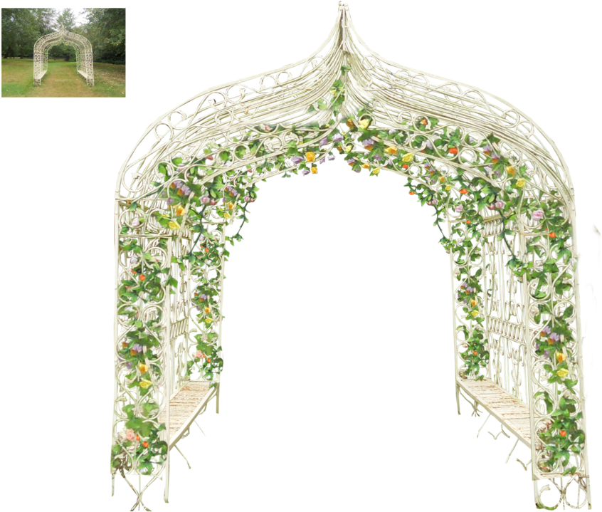 Wedding Adapted By Virgolinedancer - Wedding Arch Flowers Png (1024x726), Png Download
