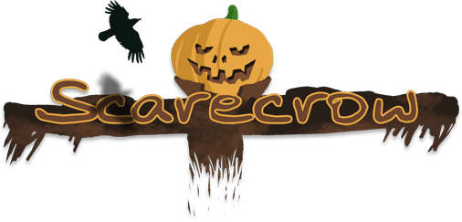 Scarecrow Logo - Jack-o'-lantern (506x243), Png Download