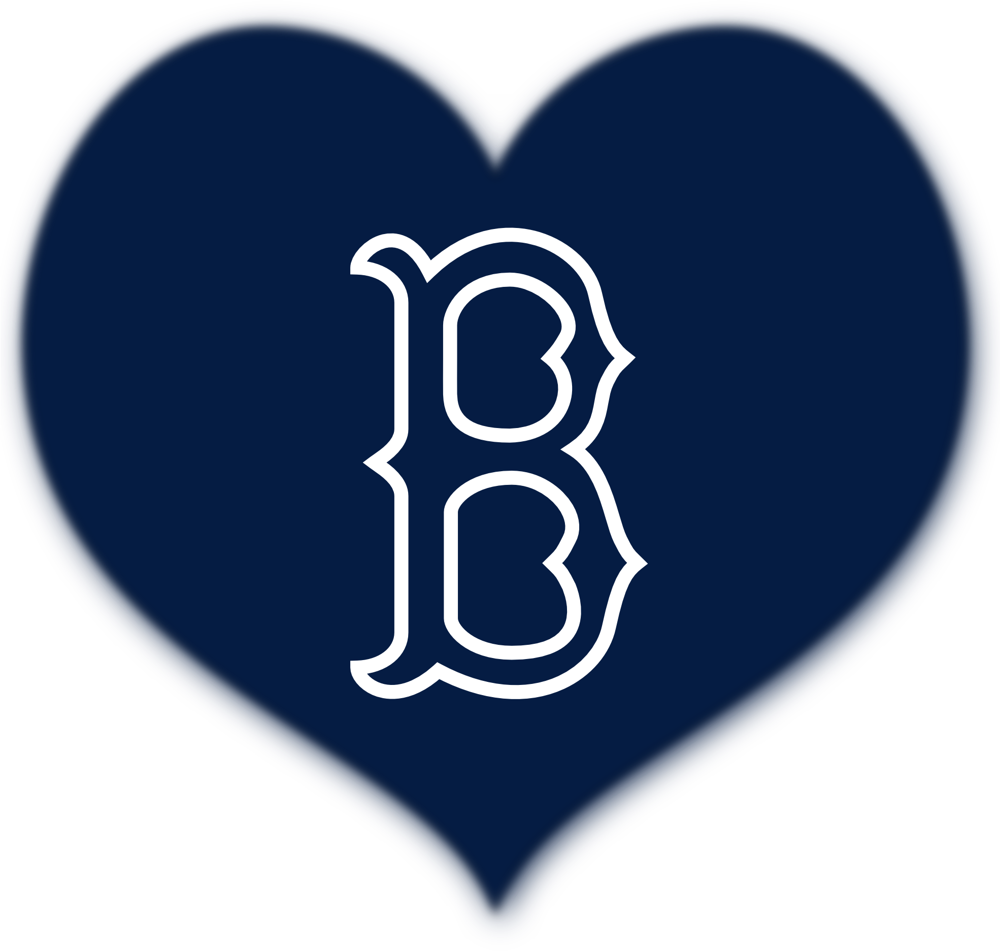 Pray For Boston Heart Blue 17 1969px 551 - Boston Red Sox Heart (1969x1969), Png Download