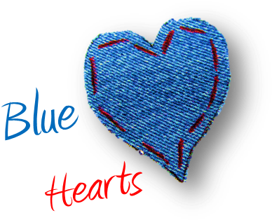 Logo Blue Hearts - Logo (548x440), Png Download