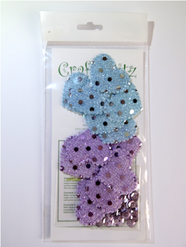 Crafty Bitz Embellishments, Lilac And Blue Hearts (500x500), Png Download