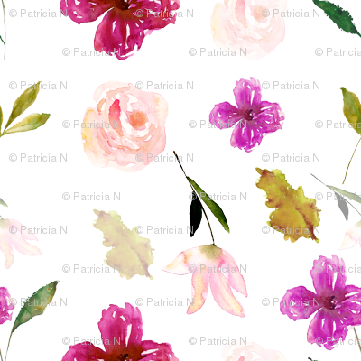 Beautiful Pink Watercolor Floral - Watercolor Painting (400x400), Png Download