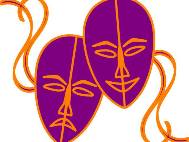 Colourful Drama Masks (640x480), Png Download