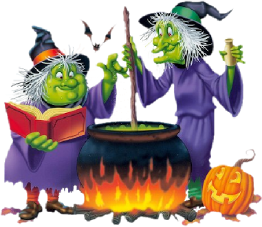 Transparent Stock Witchcraft Three Pencil And In Color - Cartoon Halloween Witches (400x400), Png Download