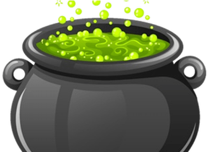 Cauldron Clipart Witchcraft - Cartoon Cauldron (450x300), Png Download