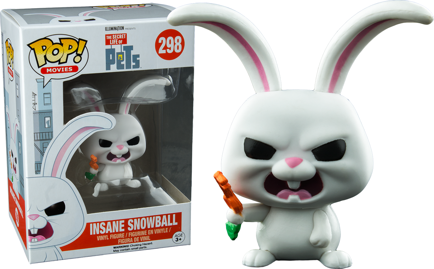 Secret Life Of Pets - Secret Life Of Pets Snowball Funko (1500x928), Png Download