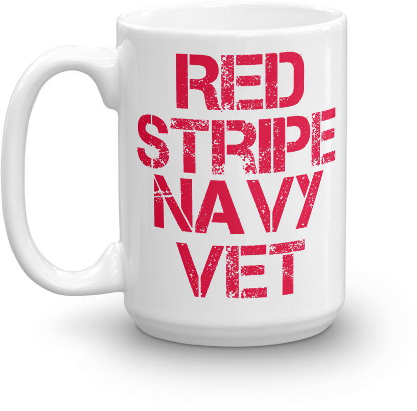 Red Strip Navy Vet Coffee Mug (1000x1000), Png Download