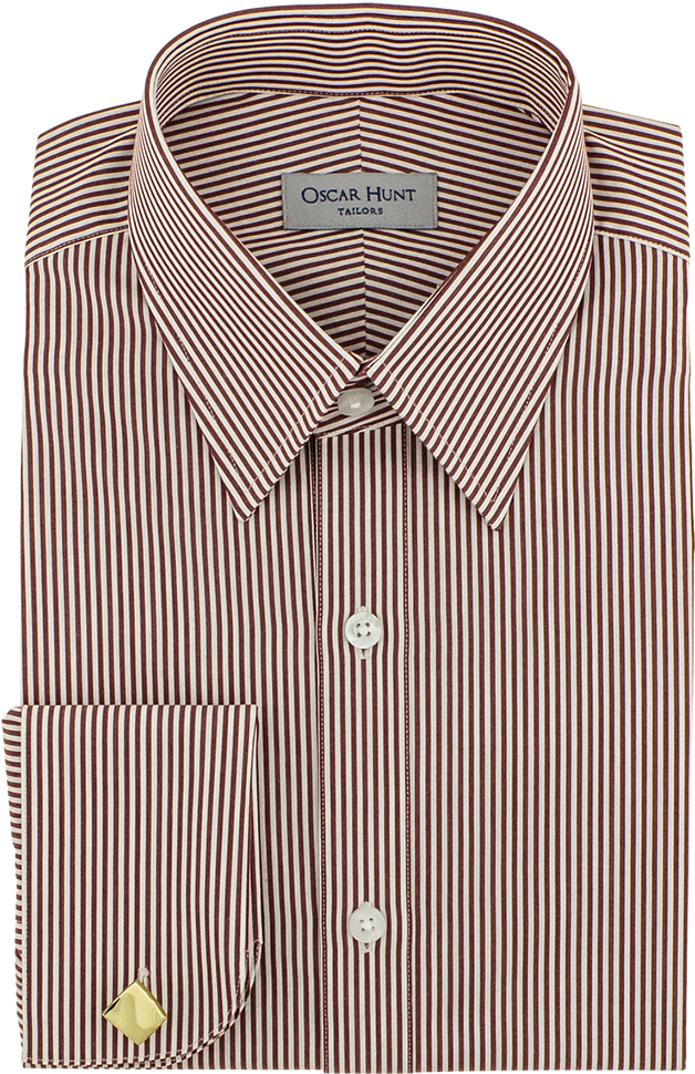 White With Red Stripe Shirt - Formal Wear (640x1060), Png Download
