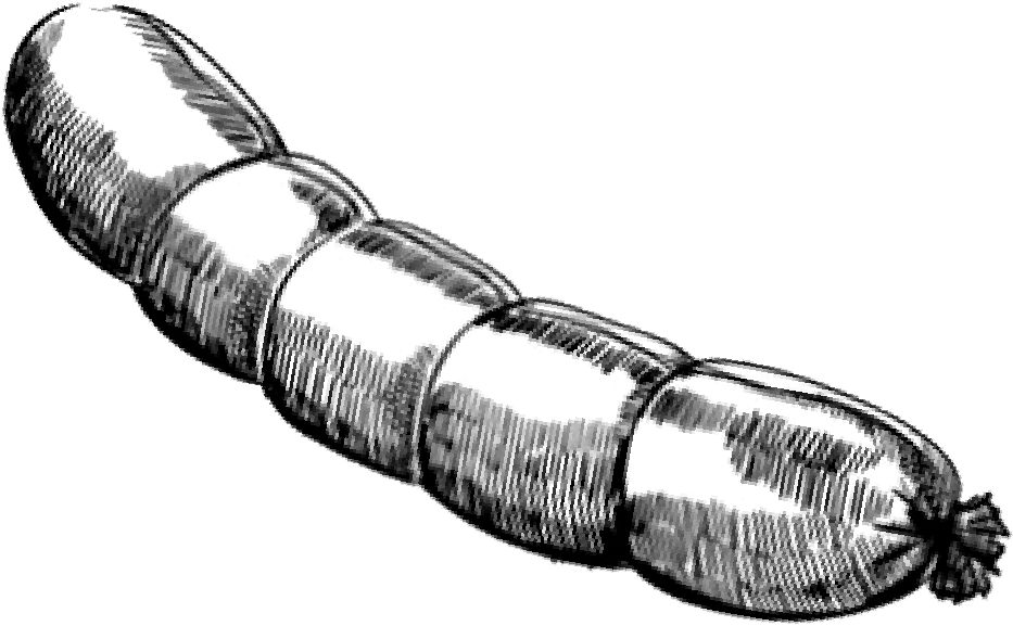 Cured Sausages - Sausage (1201x1201), Png Download