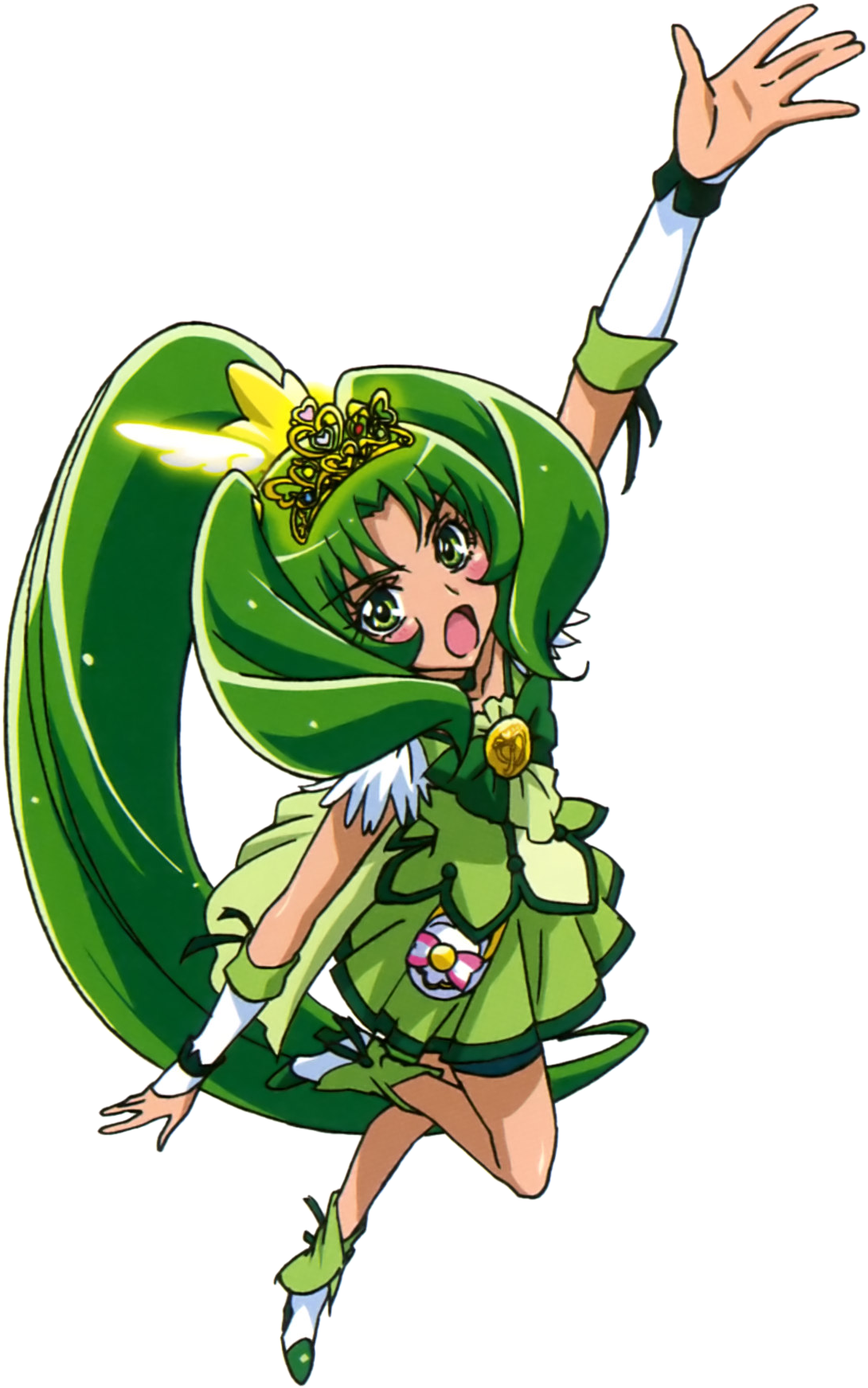 Cure March Pose6 - Smile Precure March Png (1107x1755), Png Download