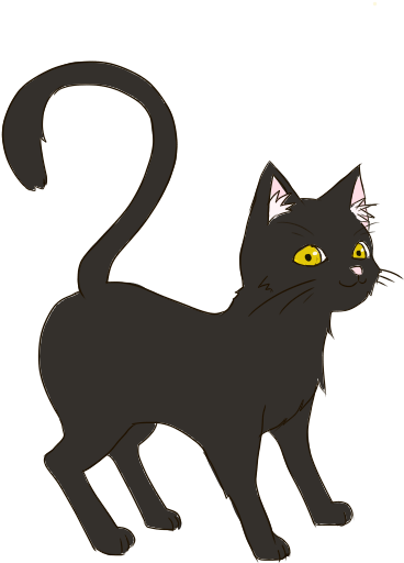 B猫３ - Black Cat (413x551), Png Download