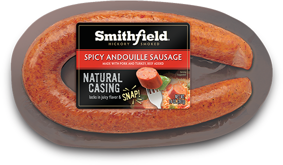 Hickory Smoked Spicy Andouille Sausage - Smithfield Sausage (620x450), Png Download