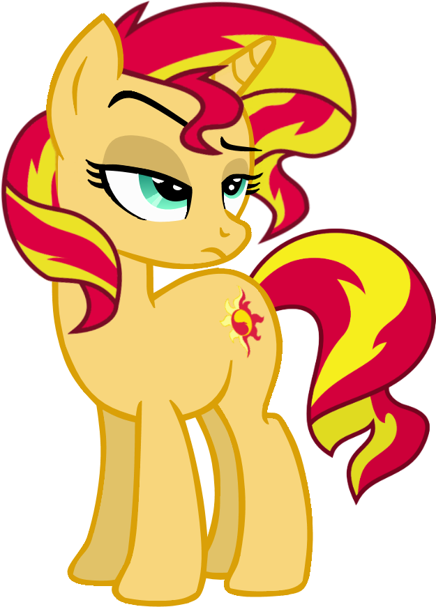 Sikander, Pony, Safe, Simple Background, Solo, Sunset - Sunset Shimmer Mlp Vector (810x905), Png Download