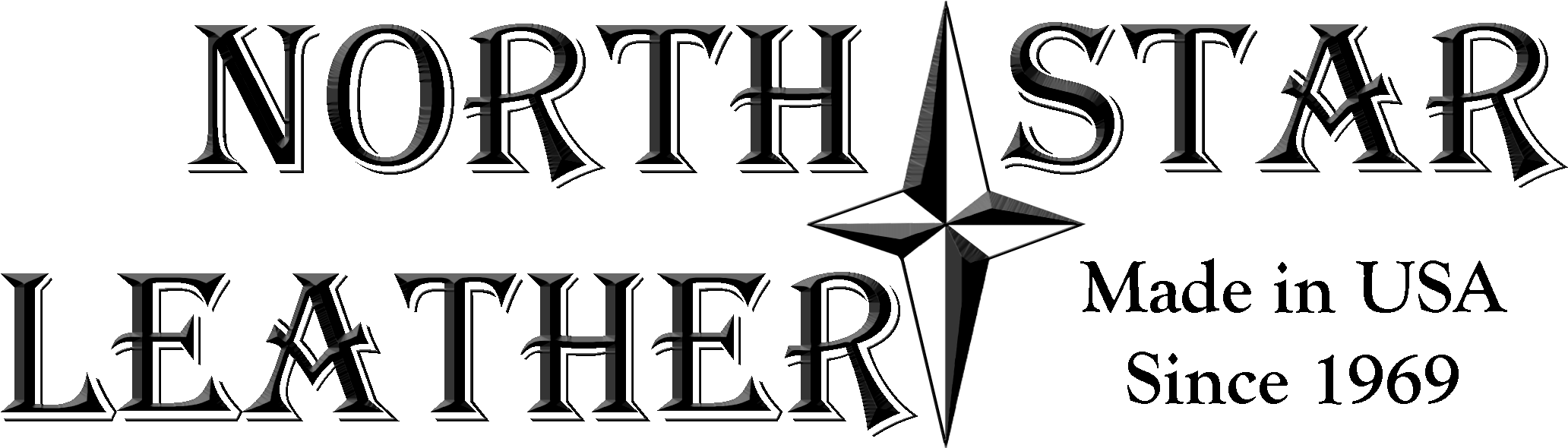 Welcome To North Star Leather - North Star Square & Compass Design Genuine Leather (2085x667), Png Download