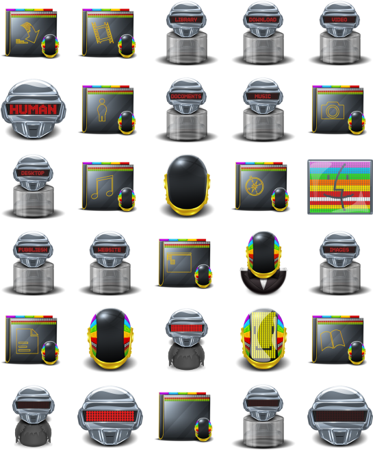 Search - Daft Punk Icons (560x672), Png Download