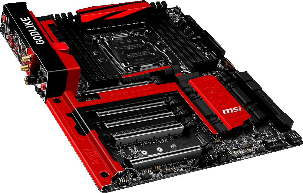 Best Gaming Motherboard - Msi X99a Godlike Gaming Extended Atx Motherboard - (1000x644), Png Download