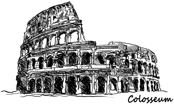 The Colosseum - Design (600x369), Png Download