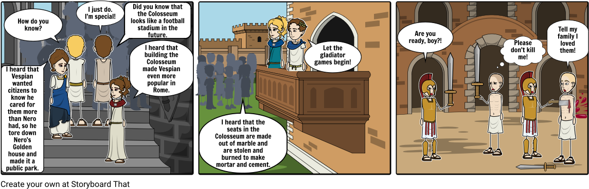 Colosseum - Cartoon (1164x385), Png Download