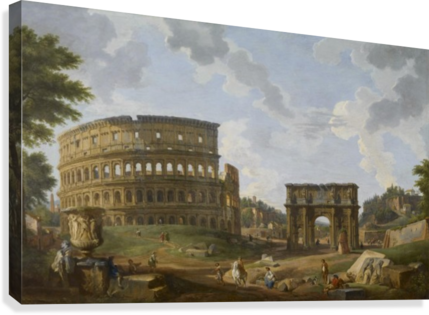 The Colosseum Canvas Print - Famous Landmarks Of Ancient Rome: The History [book] (429x315), Png Download
