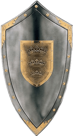 Metallic King Arthur Shield By Marto - Kite Or Round Shield (555x555), Png Download