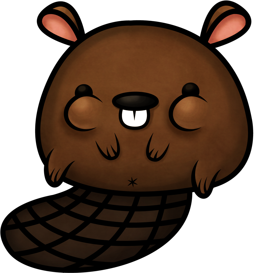 Fat Beaver - Cute Beaver Drawing (870x945), Png Download