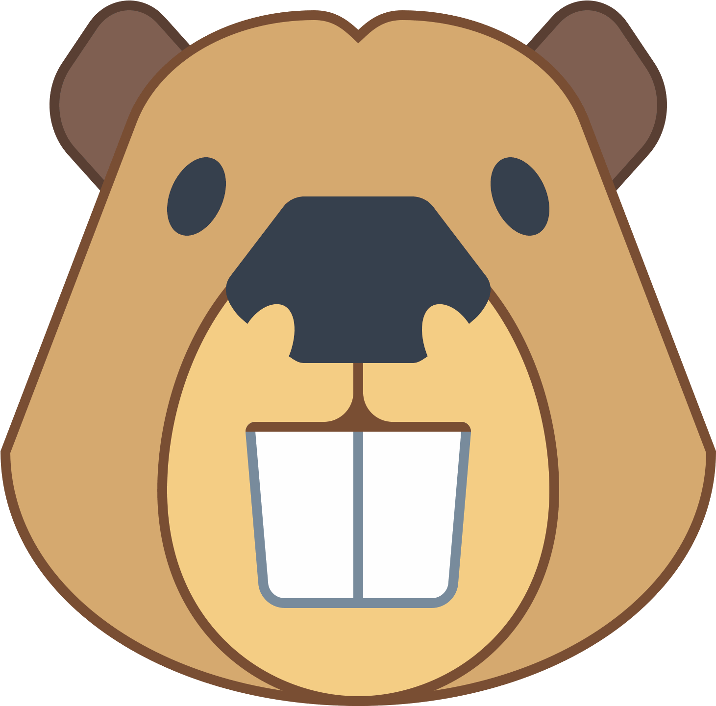Descarga Gratuita, Png Y Vector - Beaver Face Png (1600x1600), Png Download