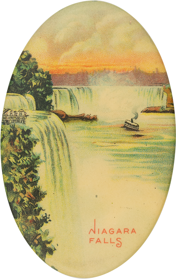 Niagara Falls - Painting (645x1000), Png Download