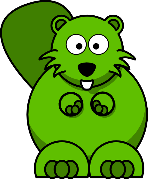 Clip Art Transparent Download Cartoon Beaver Clipart - Cartoon Beaver (492x595), Png Download