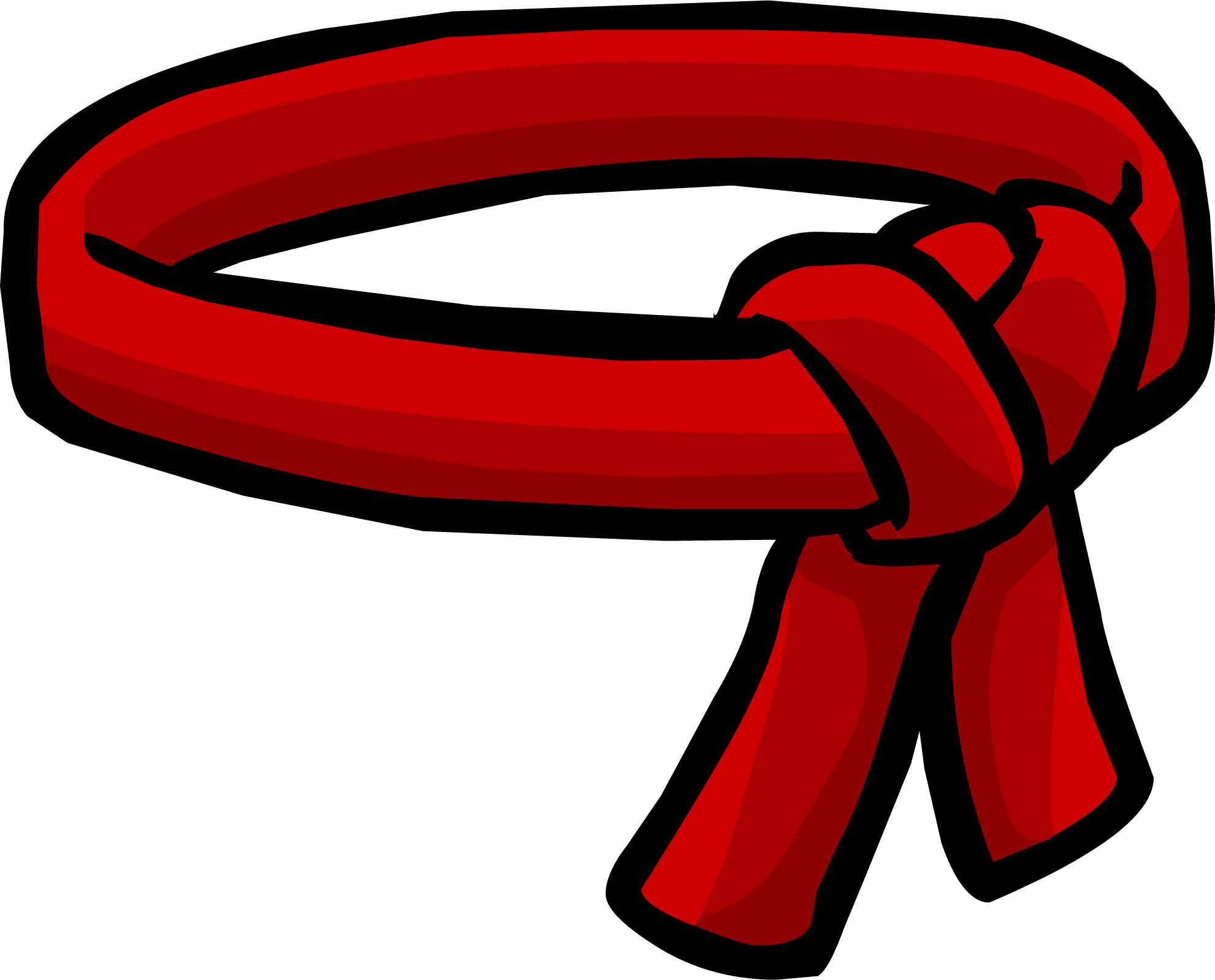 Red Ninja Belt Icon - Club Penguin Red Belt (1982x1599), Png Download