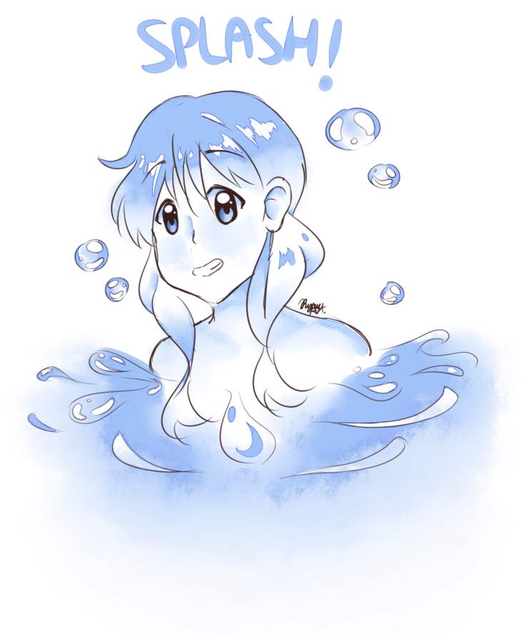 Watercolour Splash By Ryuu Art On Deviantart - Watercolor Painting (752x1063), Png Download