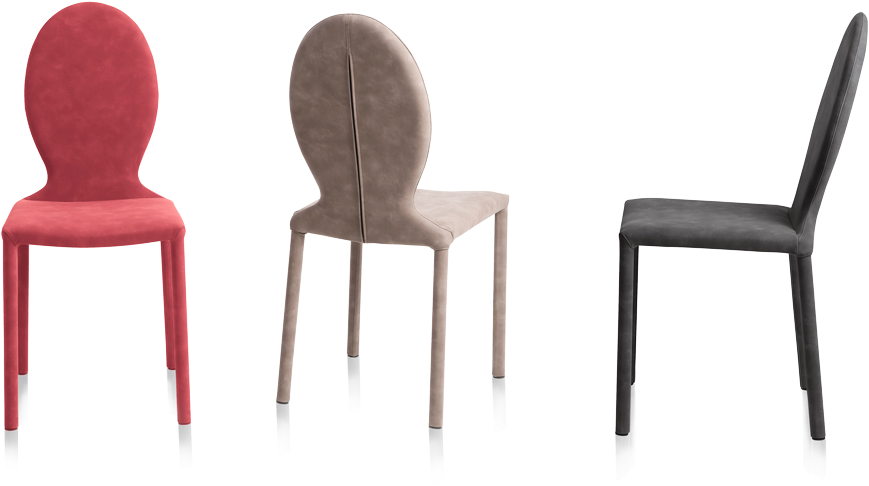 Upholstered Chair With Steel Frame Anna - Sedia Riflessi Anna (1000x587), Png Download