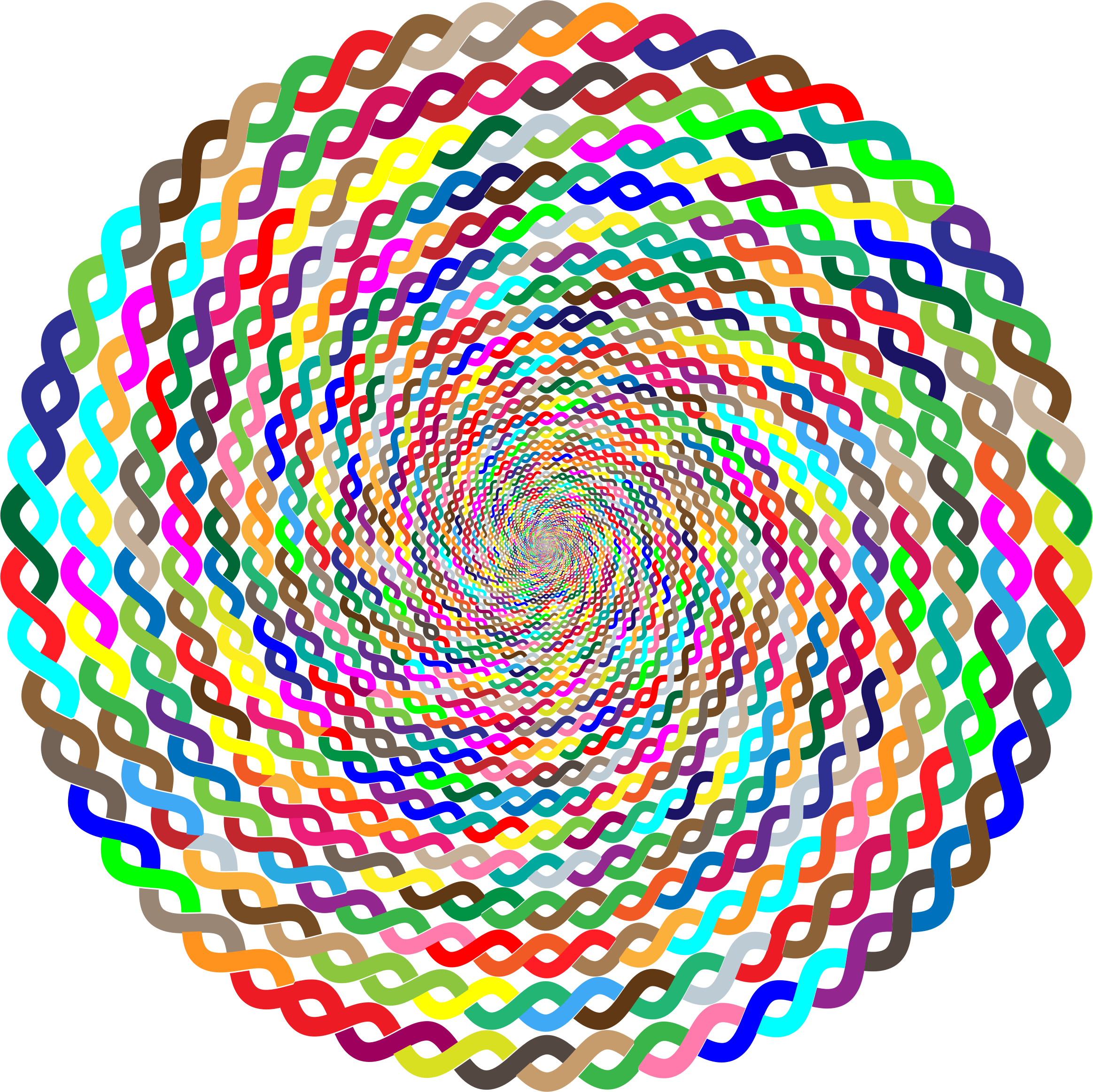 Prismatic Intertwined Vortex No - Circle (2327x2326), Png Download
