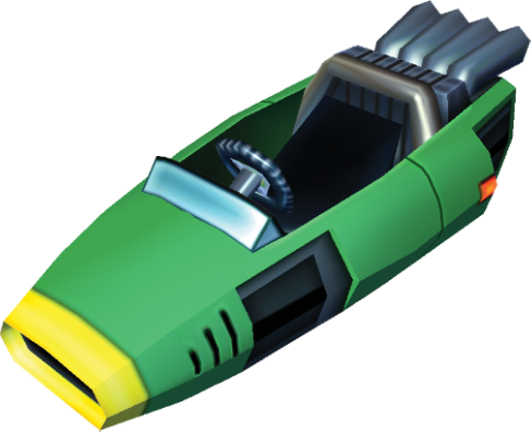 Mk7 Zucchini - Mario Kart 7 Zucchini Kart (487x396), Png Download