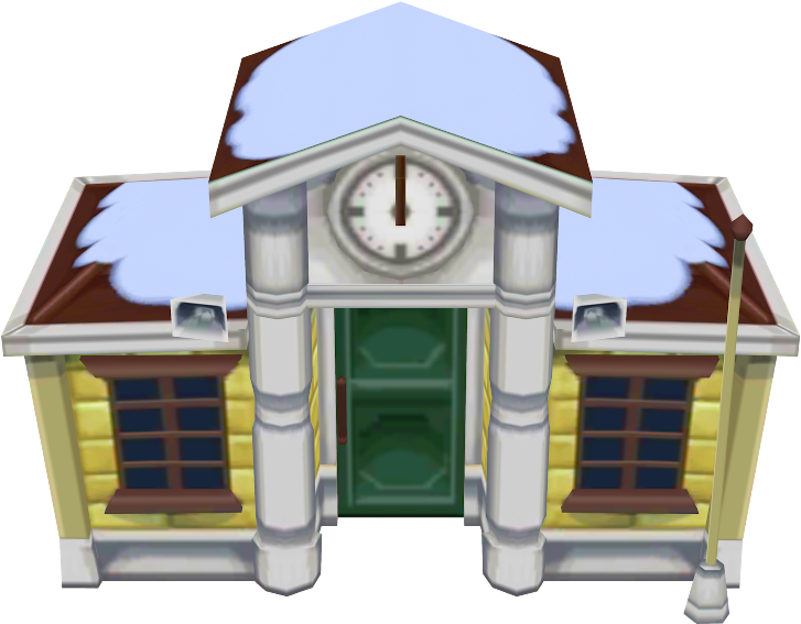Download Zip Archive - Animal Crossing Town Hall (750x650), Png Download