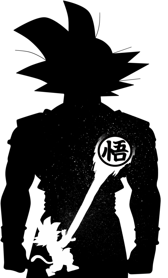 Goku By Arjundarkangel - Stencil Dragon Ball (710x1124), Png Download
