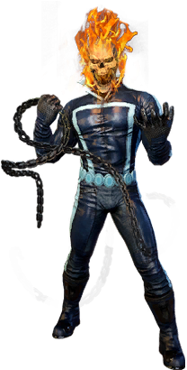 Ghost Rider - Ghost Rider Blue Costume (300x420), Png Download