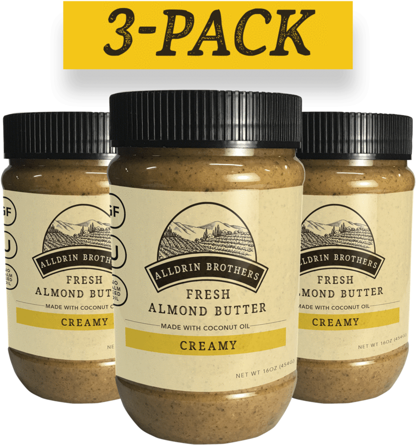 Creamy Almond Butter - Miracle Natural Foods Creamy Almond Butter | 3-pack (932x1024), Png Download