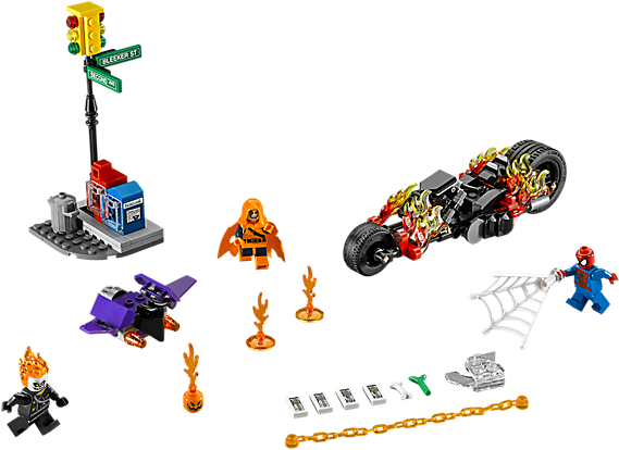 Ghost Rider Team Up - Lego 76058 Spider-man: Ghost Rider Team-up (600x450), Png Download