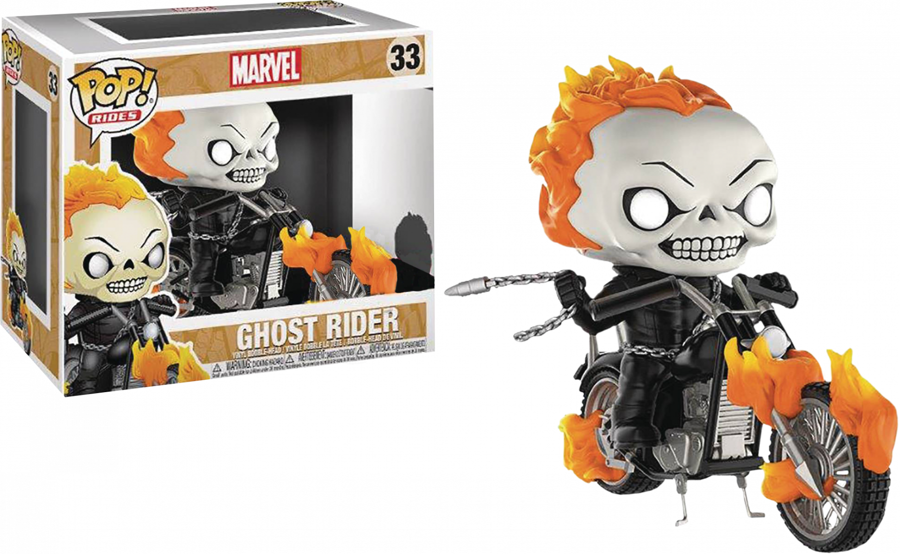 Marvel Classic Ghost Rider Funko Pop Ride Vinyl Figure - Marvel Funko Pop Ghost Rider (1800x1109), Png Download