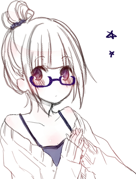 Anime, Anime Girl, And Glasses Image - Kawaii Anime Girl With Glasses (445x586), Png Download