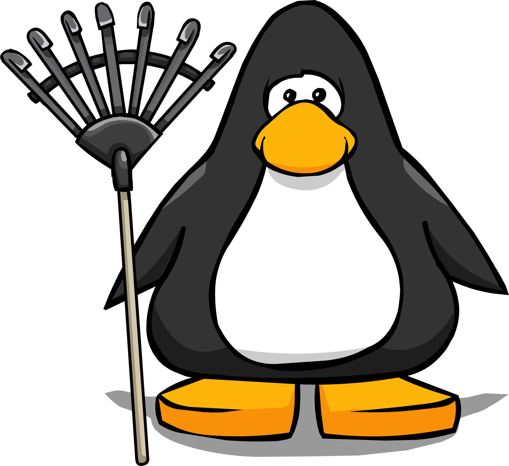 Gardening Rake Pc - Club Penguin Paintbrush (1731x1585), Png Download