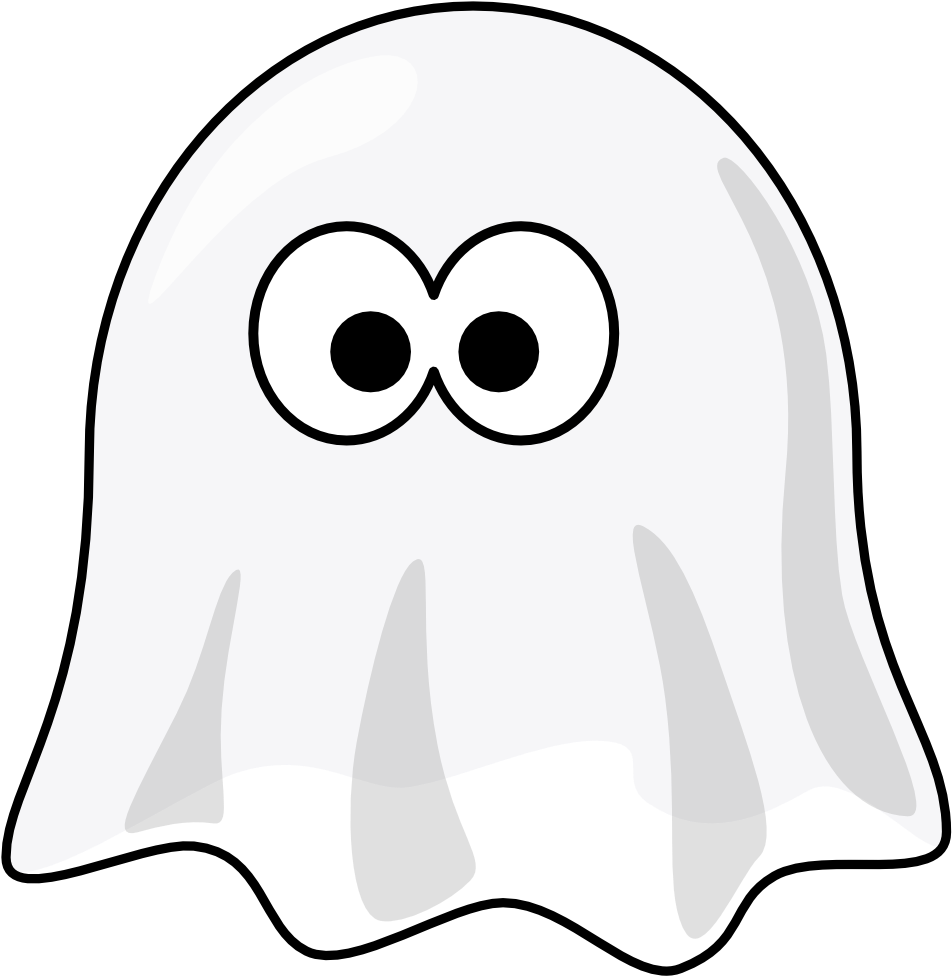 Johnny Blaze Black And White Clip Art - Spooky Funny Ghost (999x1082), Png Download